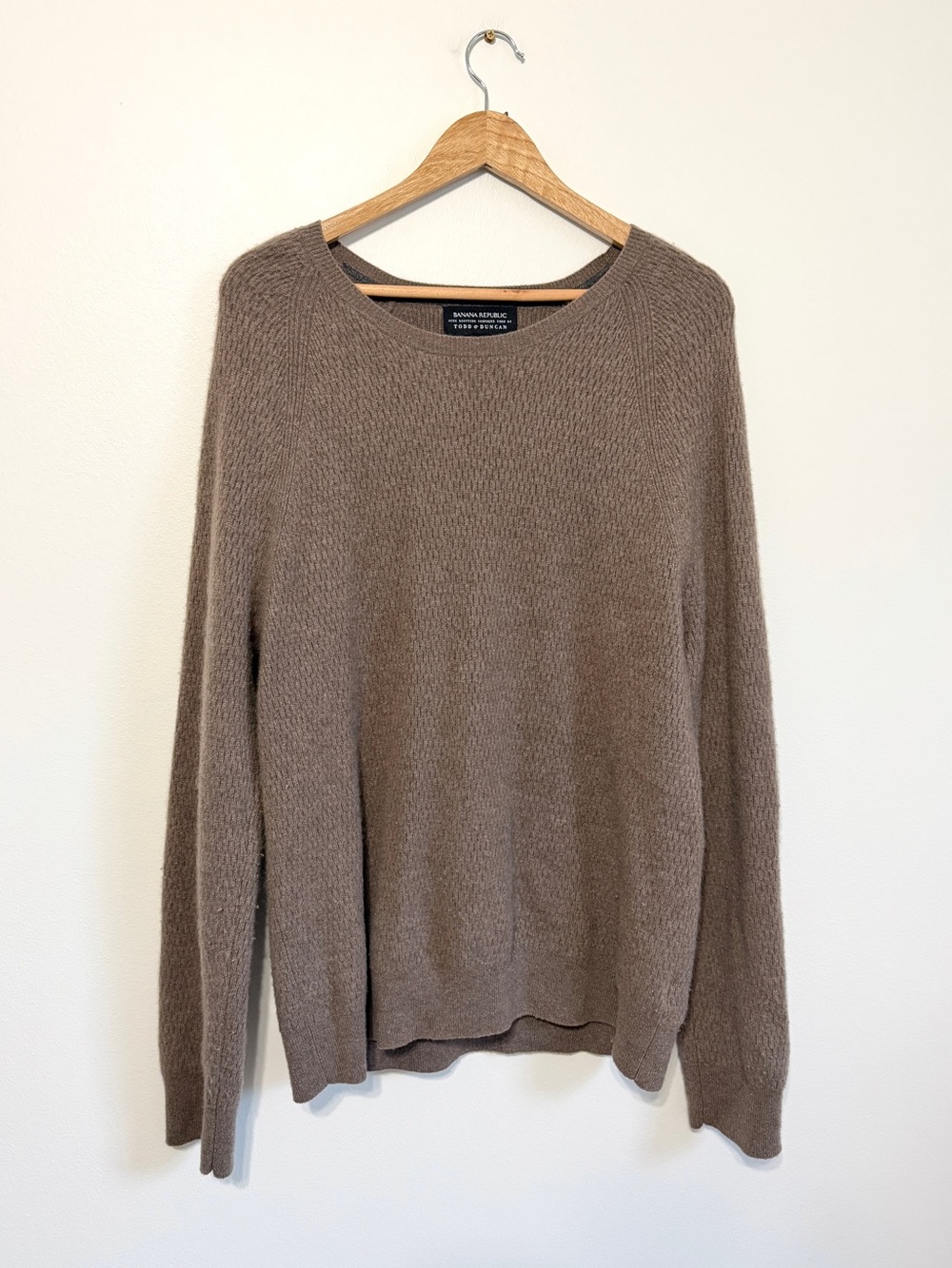 Banana Republic Todd & Duncan 100% Cashmere Sweater Size XL Brown